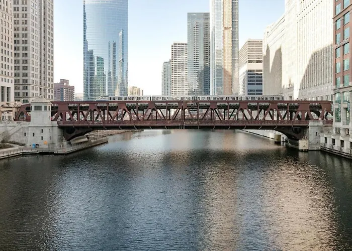 River N 1br W Gym Pool Wd Nr Mag Mile Chi-440 * Чикаго