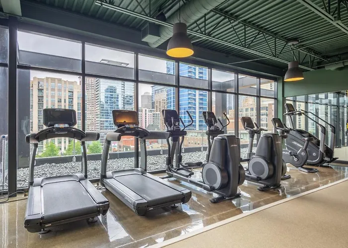 River N 1br W Gym Pool Wd Nr Mag Mile Chi-440 Чикаго